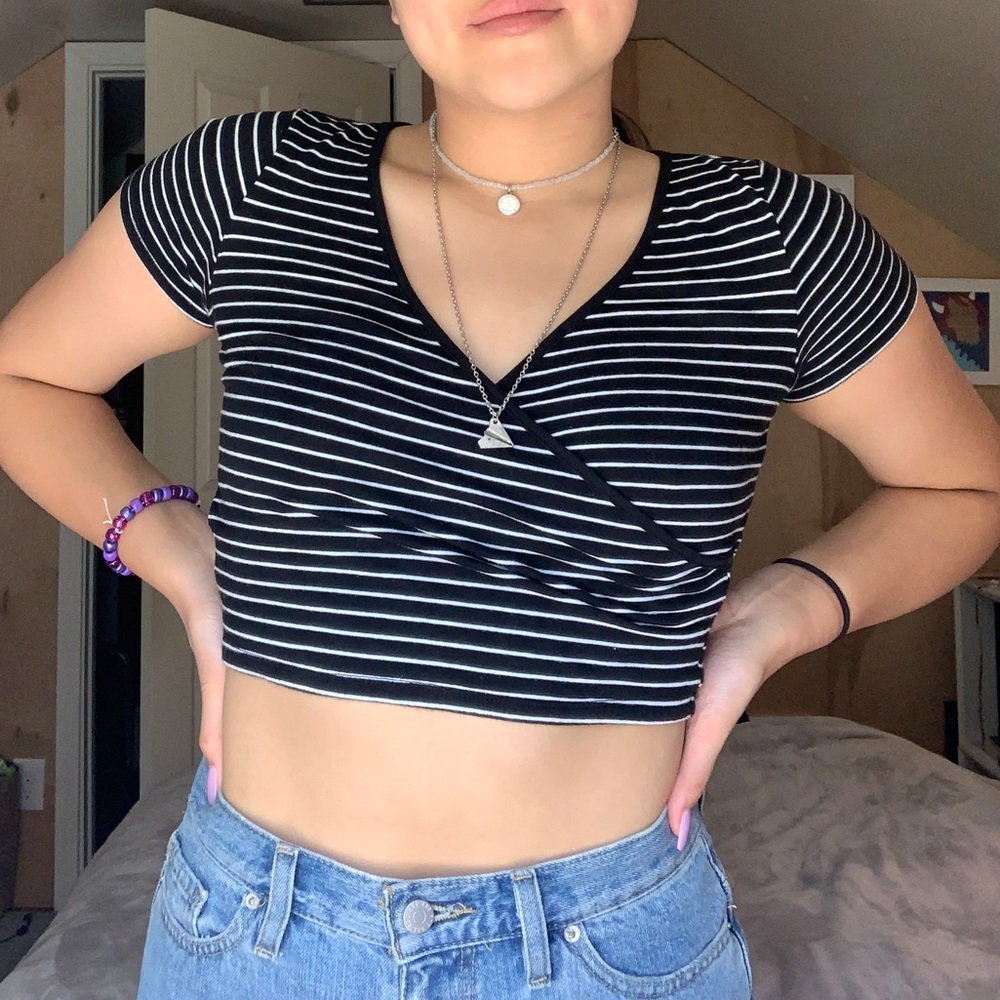 Striped crop top